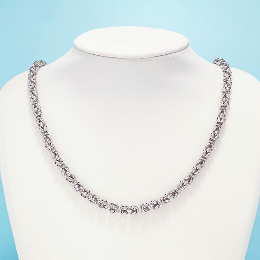 Laomiao platinum necklace men's pt950 double faucet platinum chain birthday gift for boyfriend and husband, about 47.07g - chain length 62cm