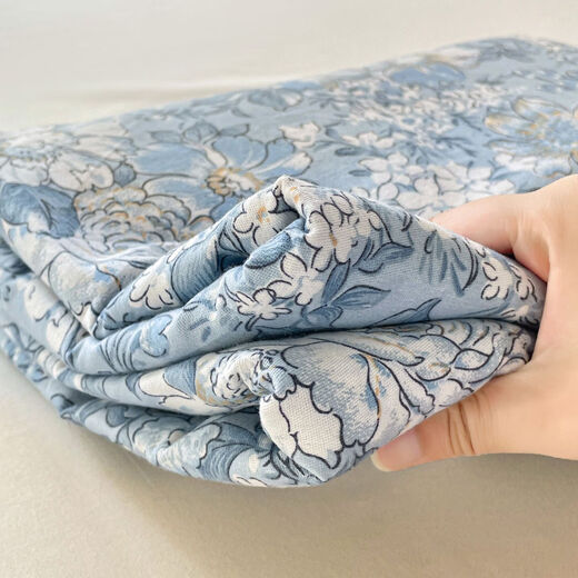 Internet celebrity style student dormitory cotton quilt cover single piece four seasons new pure cotton double quilt cover single bedding autumn Yaxi blue cotton comfortable and skin-friendly 180*220cm quilt cover + pillowcase pair