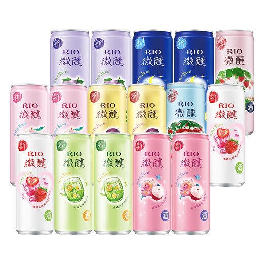 锐澳（RIO）洋酒 鸡尾酒 预调酒  果酒3度微醺系列甜酒 330ml*16罐  随机发货