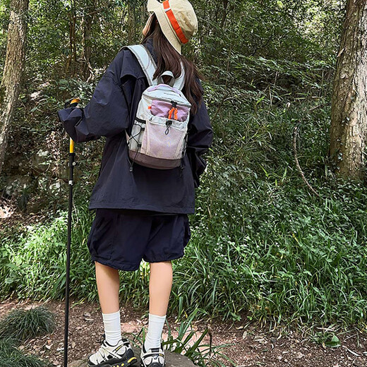 Xingxi Outdoor Mountaineering Bag Women's Lightweight Sports Backpack Men's Mountain Climbing Hiking Backpack Travel Mini Small School Bag Purple