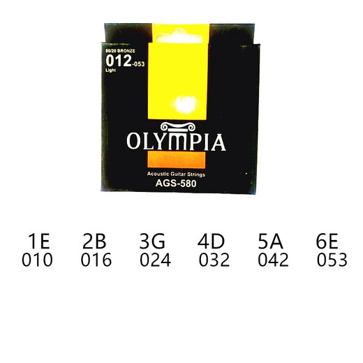 Olympus Olympia Box Electric Guitar String Strings Folk Strings Caderas de guitarra acústica Cadenas de guitarra cuerdas HQA-1047 (010-047)