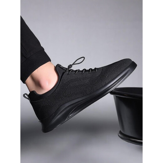 KLWP International High-end Men's Shoes Summer 2025 New Breathable Mesh Trendy Anti-odor Casual Shoes Men's All-match Korean Running Sports Shoes Red Leather 9852 38 Standard Sports Shoes Size