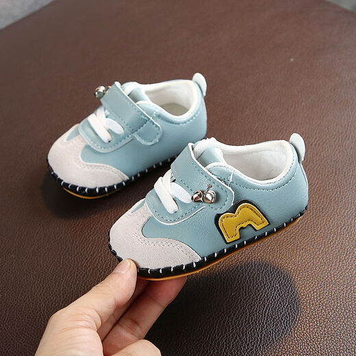 Dr. Jiang's autumn and winter baby non-falling shoes 0-1 year old female baby single shoes newborn soft-soled shoes for men 6-12 months 9 toddler shoes blue spring and autumn single shoes 11.5 cm inner length recommended 4-6 months