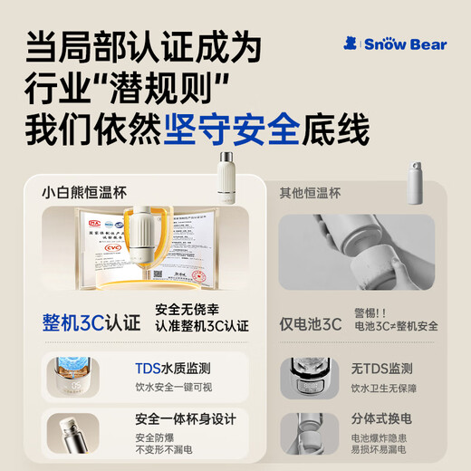 
Little White Bear SnowBear Wireless Portable Constant Temperature Pot Baby Kettle Insulation Water Cup Outdoor Soaking Milk Electric Cup Hot Water 500mL5073