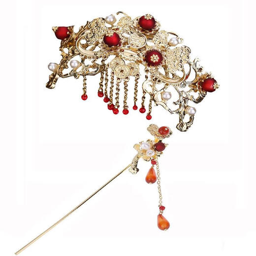 Blessings Jingdong Express Ancient Style Hair Accessories Han Clothing Accessories Headbands Hairpins Ancient Costume Hair Suit Women's Tassel Step Shake Ruyi Phoenix Crown