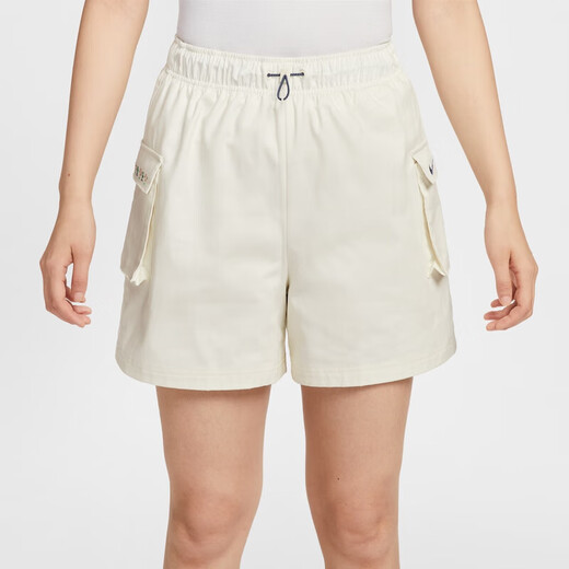 耐克（NIKE）运动裤女裤夏季新款休闲裤梭织透气宽松训练短裤DM6248-100 IH9273-047珍珠灰 XL