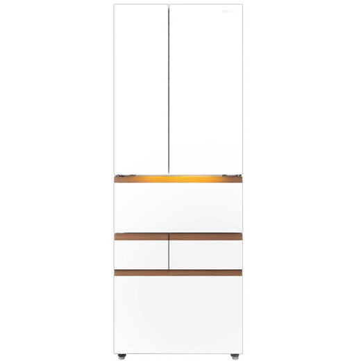 Toshiba 483 Big White Peach Pro Series Multi-door Double Door Refrigerator Ultra-thin Zero Embedded Dual System Home Automatic Ice Making and Taste-Free Class One Energy Efficiency Inverter Refrigerator GR-RM483WI-PG1B3 Fuji White
