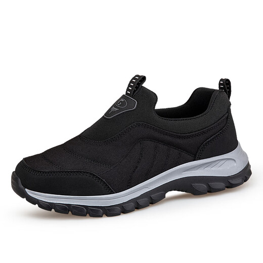 
Spider King pedals a foot and steering shoes for the elderly men's summer middle-aged and elderly cloth shoes dad's shoes sneakers 9207 black men and women 35