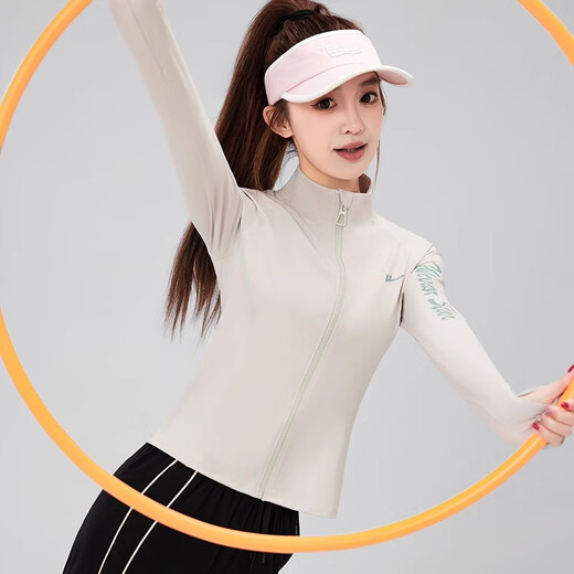 Pull-back sports tops for women, new spring and autumn jackets, running fitness long-sleeved Pilates yoga suits J34989H purple jacket + black sweatpants M recommended 100-115Jin Jin equals 0.5kg