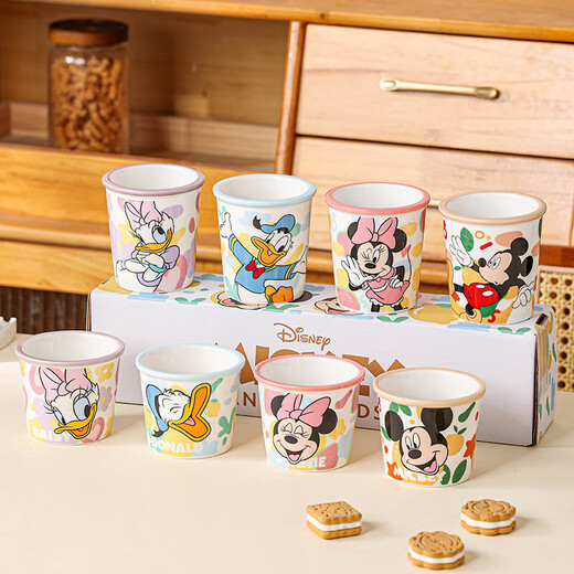 Ceramic Tea Cup Disney Cartoon Ice Cream Cup Cake Cup Microwaveable 2025 New Exquisite Girls Cold Drink Cup Small Daisy