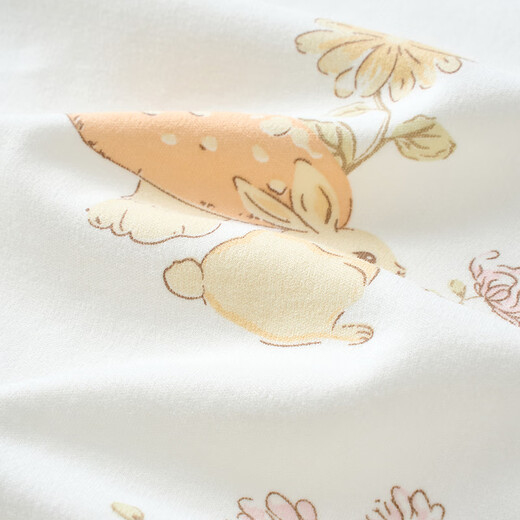 Tongtai (TONGTAI) baby autumn clothing set, spring and autumn pure cotton baby clothes, children's high waist belly protection autumn pants, pajamas, home clothes, yellow 100