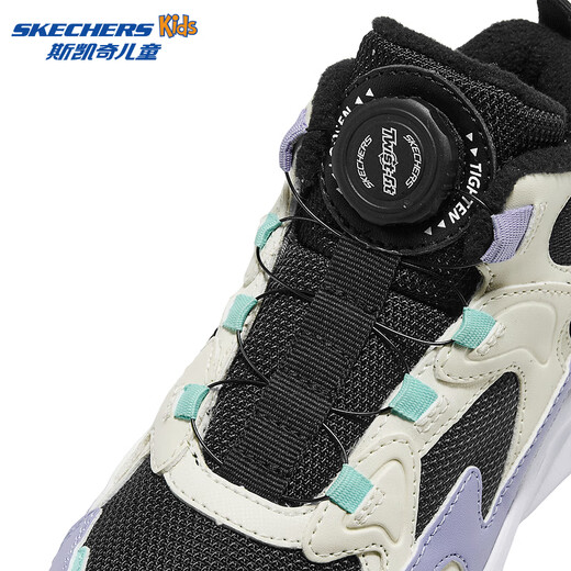 Skechers Skechers children's boots Velcro autumn and winter comfortable and warm knob sneakers 319257L