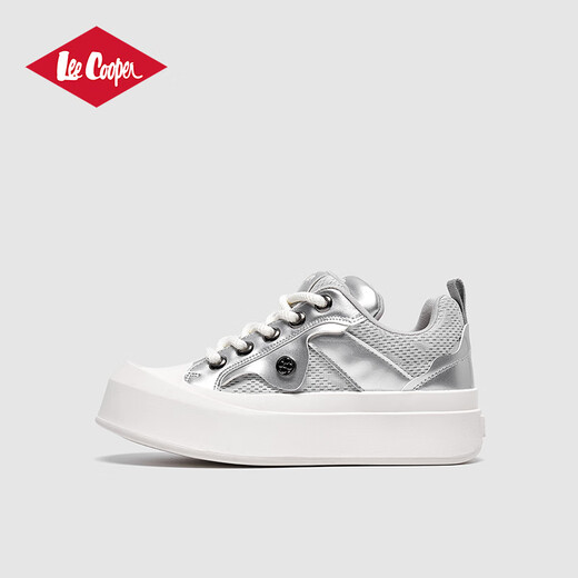 Lee Cooper Board Chaussures Chaussures pour femmes 2025 Nouveau été Mesh Soufflent Chaussures décontractées bas Polyme Polyme Chaussures mignonnes Chaussures blanches extérieures BEIGE 35