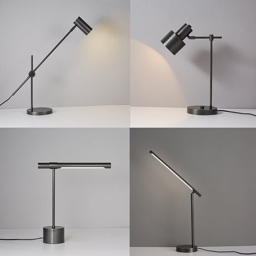Vollkupfer Schlafzimmer Schreibtischlampe für Kinder Augenschutz Lernen Spezielle Schreibtischlampe faltbare nordische einfache Internet -Promi kreative Nachtlampe 9196 Schreibtischlampe Schwarz RUB GOLD Button Switch