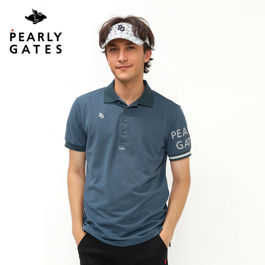 PEARLY GATES高尔夫夏季男士PG新款短袖T恤POLO衫休闲时尚golf透气运动上衣 白色053-4260701-030 M