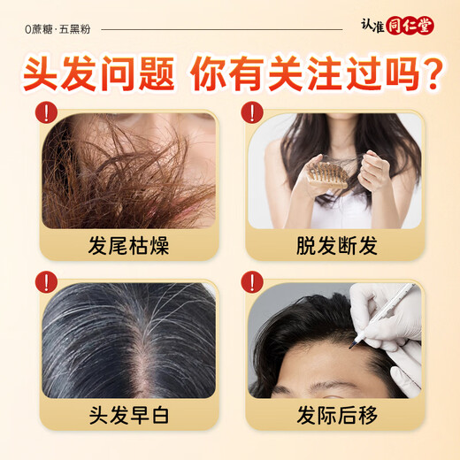 LiUhe Qiandun Nanjing Tongrentang Fünf schwarzes Pulver Fünf schwarze Maulbeer -Schwarz Wolfberry Schwarzer Sesam weiß schwarzes Haar Ernährungsmahlzeit Ersatz Lebensmittel