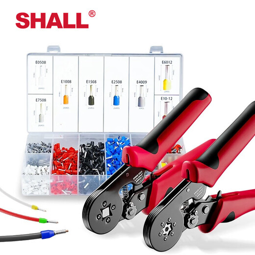 SHALL tube type terminal crimping pliers terminal clamp tube type pre-insulated wire nose self-adjusting crimping pliers needle type quadrilateral 6-4A (range 0.25-10mm)
