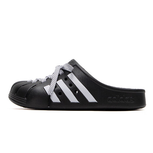 Adidas official ship store casual shoes men's shoes summer new sports shoes outdoor breathable hole shoes beach slippers JH9848 black 39