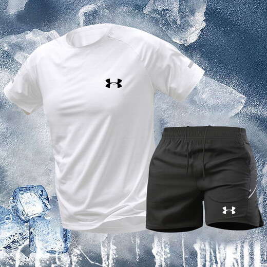 Under Armor Fashion Spring Autumn Winter Men's Casual Sports Trousers Hong Kong Style Trendy Tie-Leg Sweatpants Loose Velvet Small Leg Pants Blue 2XL (Recommended 150-170Jin Jin is equal to 0.5kg)