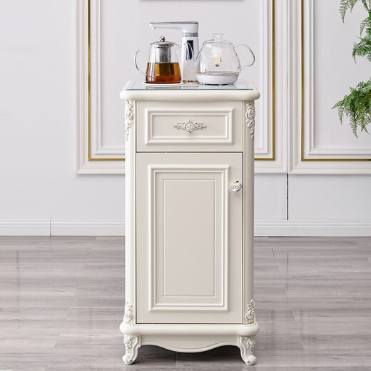 Tea bar machine for household European-style fully automatic solid wood living room vertical tea cabinet underwater bucket water dispenser 2025 new model 9902 white fully automatic warm