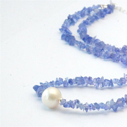 Jacaranda original niche tanzanite conformable atmosphere necklace high-end cool feeling clavicle chain necklace