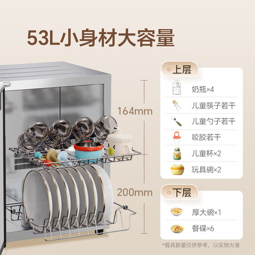 Canbo Disinfection Cabinet Small Household Stainless Steel Desktop Baby Bottle Tableware Storage High Temperature Hot Air Disinfection Cupboard Drying National Subsidy XDR53-LC3M