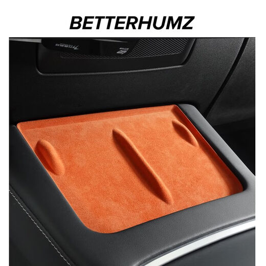 Alcantara Tesla Model3/y central control wireless charging pad anti-slip mat accessories interior modification decoration Model3/Y charging panel 9894 black