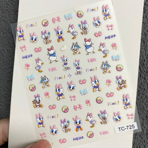 迪士尼（DISNEY）可爱迪士尼米奇米妮唐老鸭美甲贴纸浮雕diy手账ccd手机壳指甲装饰 TC- 679(浮雕)