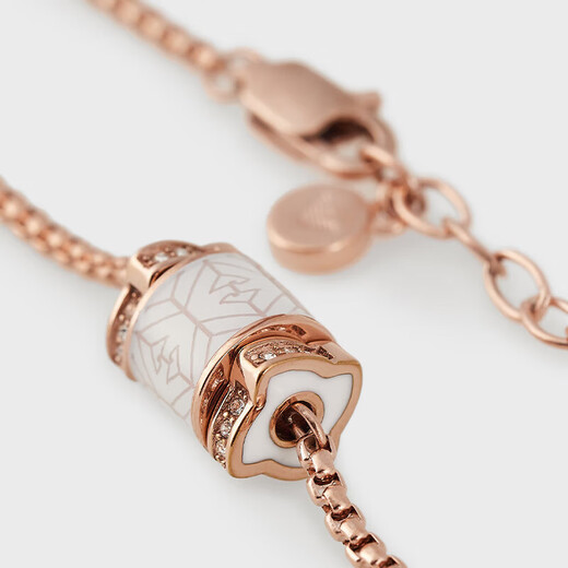 Armani genuine light luxury niche small waist transfer bead necklace clavicle chain high-end exquisite temperament gift for girlfriend EGS2828221 white small waist