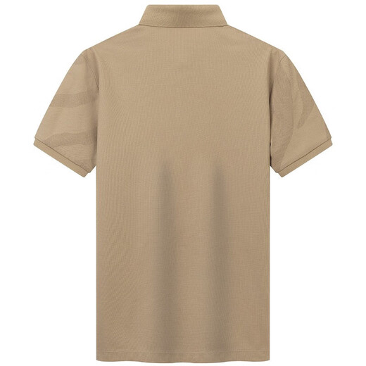 Dancing with Wolves POLO shirt men summer simple casual ice silk tiger full print short-sleeved polo top men 701 khaki 2XL 185/100A