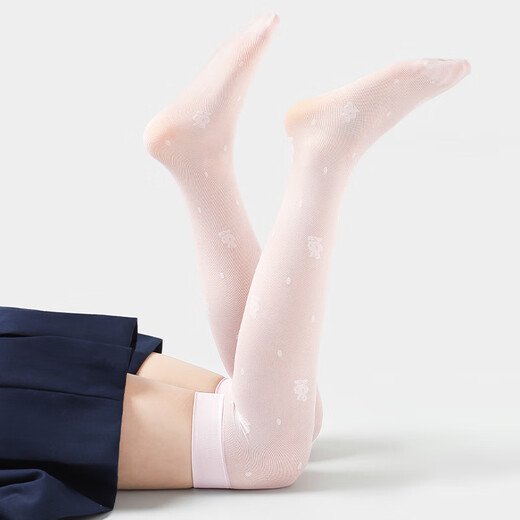 Catman-Kinder über Kniesocken für Mädchen im Sommer Ultra-dünner Strümpfe für Mädchen Baby Mesh Halbstrümpfe Weiß 3 Paare