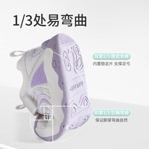 Chaussures stables de Shepherd Boy Spring and Automne Style Chaussures pour les tout-petits Baby Girl Soft Sole non-glip Baby Shoes Mesh Boy's Shoes Lilac Purple 20