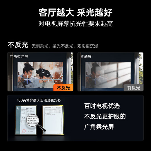Kuchuangchuangwei 100K3 Pro 100-inch conference TV, zero negative review gold list, 288Hz 4+128G, first-class energy efficiency, national subsidy ratio 98, larger TV 100P3E Max
