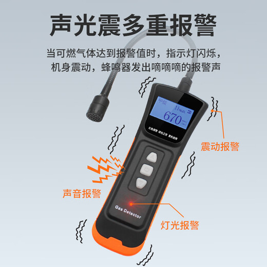 EDKORS combustible gas leak detector, natural gas pipeline leak alarm, liquefied gas, methane gas detector