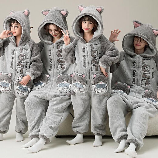 Pyjamas en une pièce pour filles dans le requin hivernal Baby Coral Velvet Plus Velvet épaissis 200 Jin [Jin est égal à 0,5 kg] Vêtements de maison de grande taille YPF3894 Panda Green One-Piece Toilet Modèle 100cm (8 taille appropriée pour 90-103 cm)