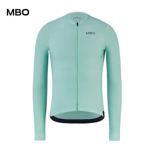 Meissenlan (MBO) MBO Meissenlan spring and autumn thin breathable sweat-absorbent cycling jersey for men and women, long-sleeved road cycling suit, aqua long-sleeved top (same style for men and women) 4XL