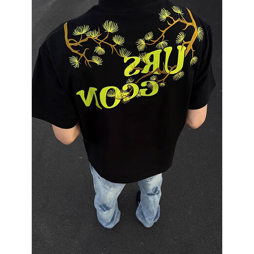 MUWEI AMERICAN AMERICAN WEIGHALE PURE COUTWOLLE Stickte Kurzärmel-T-Shirt für Männer und Frauen im Sommer-Eissensen-Eisensen-Szensing hochwertiger und vielseitiger Paar Fünf-Punkte-Ärmel CXT2691 Black M [Empfohlen 90-110jin [Jin gleich 0,5 kg]]