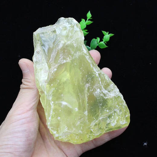 咏幻一物一图天然黄水晶原石大块矿石毛料镇纸黄色石头宝石摆件 R13077黄水晶原石