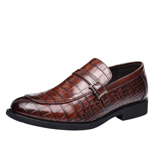 2024 Nouvelles chaussures en cuir en cuir de commerce pour hommes