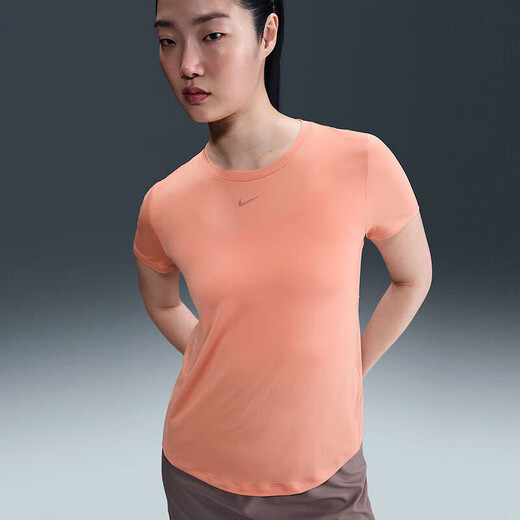 NIKE Kurzarm Damen 2025 Sommer neue Fitness Training Sportbekleidung Rundhals schnell trocknend bequem atmungsaktiv lässig T-Shirt FN2799-844 XL