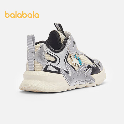 Balabala Baby Toddler Shoes Boys and Girls Sports Shoes Spring and Autumn 2025 New Breathable Mesh Shoes Fashionable, Cool and Comfortable Smoke Gray Silver 20301 24
