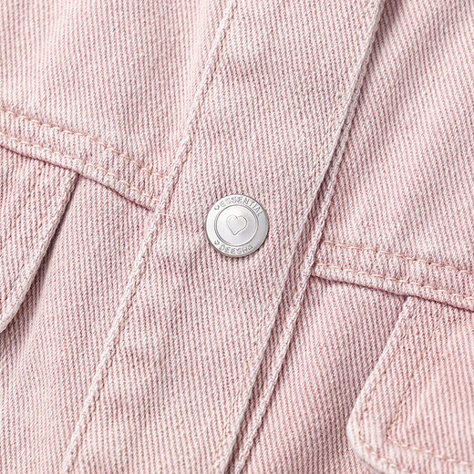 
Disha children's clothing girls jacket 2025 autumn children's casual medium and big children's girls denim jacket Gray Rose Powder 160