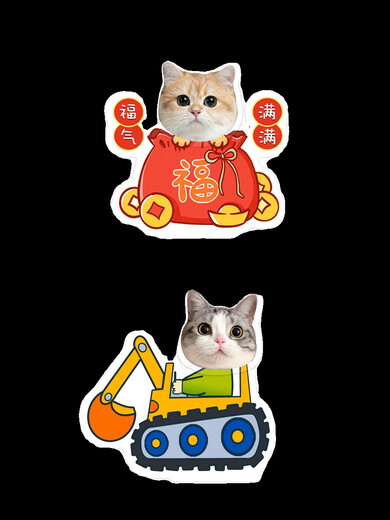 丽田网红猫咪摇头汽车摆件定制diy创意车载中控台内宠物狗狗减压装饰 摇头691款太阳能合一款