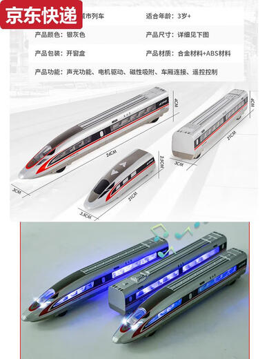 Yunmao High-speed Railway toy train remote control alloy Fuxing EMU model toy simulation Harmony children electric boy charging set remote control version Fuxing 3+ station