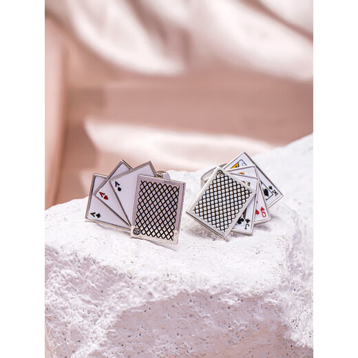 TATEOSSIAN men's fun playing card cufflinks light luxury shirt cuff nails light luxury gift ready stock exquisite playing card cufflinks