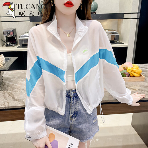 
Woodpecker summer thin breathable sunscreen short jacket for women 2025 new air-conditioning shirt casual tops look slim and loose 58 purple thin, thin, average size 85-130Jin [Jin equals 0.5 kg] can be worn