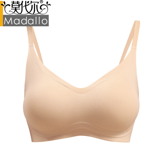 莫代尔内衣女文胸无痕粉底液加厚杯垫5cm小胸聚拢平胸专用显大肤色美背 粉底肤 M （1.5cm薄杯垫） 80-100斤