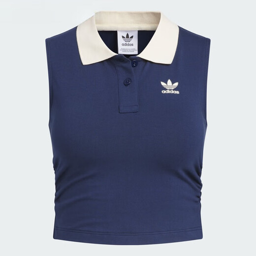 Adidas Clover Women's Cloth 2025 automne nouveau fille chaude fille courte repeuple serré gilet ke3893 ke3894 clair vert_han yu white_vest_back m