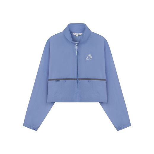 Teenie Weenie Bear Women's Jacket 2025 Summer New Lightweight Comfortable Fashion Short Stand Collar Top Blue S
