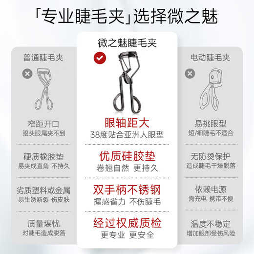 Tweezerman Combo Price Short Eyebrow Trimmer with 3 Replacement Blades + Black Eyelash Curler